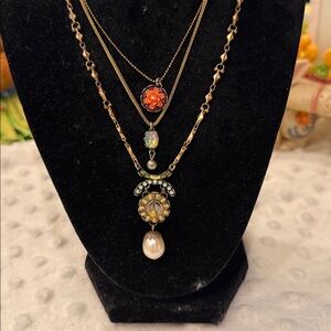 Ayala bar antique Gold-Tone three layers necklace/necklaces